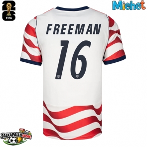 Yhdysvallat Alex Freeman #16 Kotipaita MM-kisat 2026 Lyhythihainen